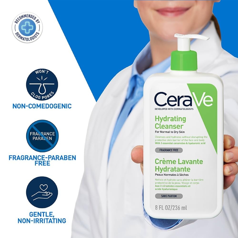 CeraVe Hydrating Cleanser for Normal to Dry Skin – 236ml